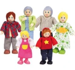 HAPE Puppenhauszubehör Holzbiegepuppen Familie