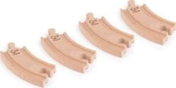 HAPE Kurze Eisenbahnkurvenschienen, 4 Stück