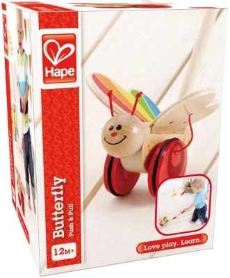 HAPE Schiebespielzeug Schmetterling Aus Holz 2 HAPE Schiebespielzeug Schmetterling Aus Holz – Bild 2