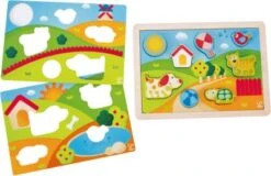 Hape Verkaufsgeschäft 18 HAPE Pepe & Friends Sonnental Puzzle