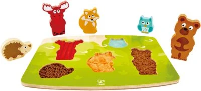 HAPE Puzzle Waldtiere Zum Fühlen 1 HAPE Puzzle Waldtiere Zum Fühlen
