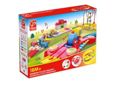 HAPE Regenbogen-Puzzle Eisenbahnset 4 HAPE Regenbogen-Puzzle Eisenbahnset – Bild 4