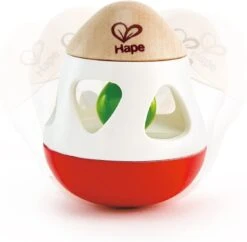 Hape E0016 Egg Shaped Bell Rattle - Suitable For Newborns Babies Rassel Mit Glocke, Mehrfarbig